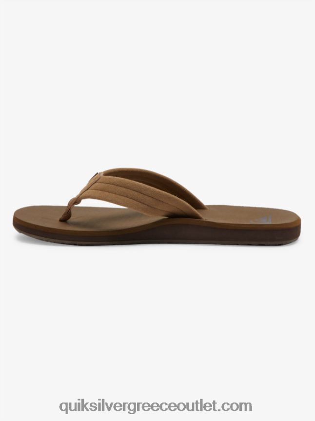 σανδάλια με πυρήνα από σουέντ carver Quiksilver άνδρες 66LP84874 μαύρισμα 1