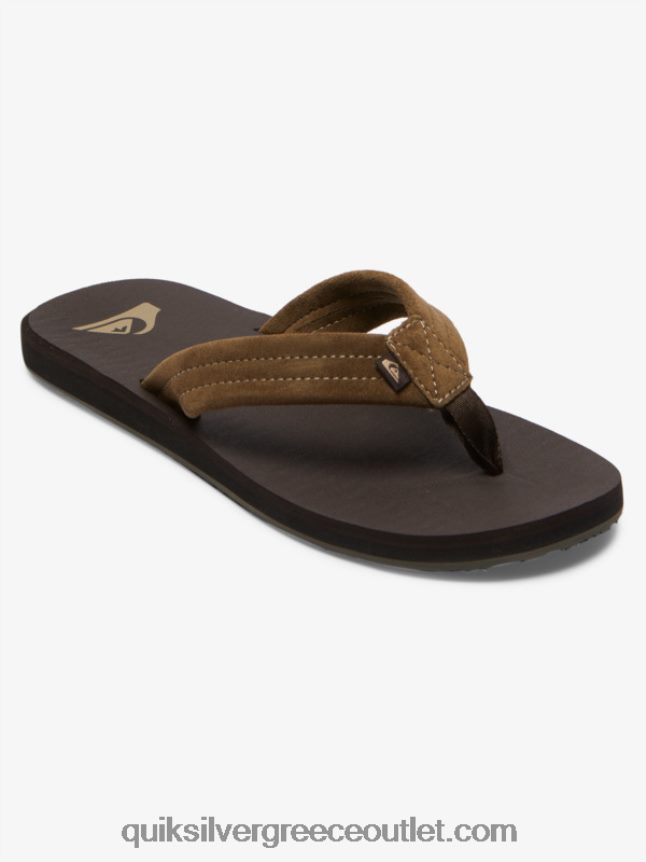σανδάλια με πυρήνα από σουέντ carver Quiksilver άνδρες 66LP84877 καφέ 1