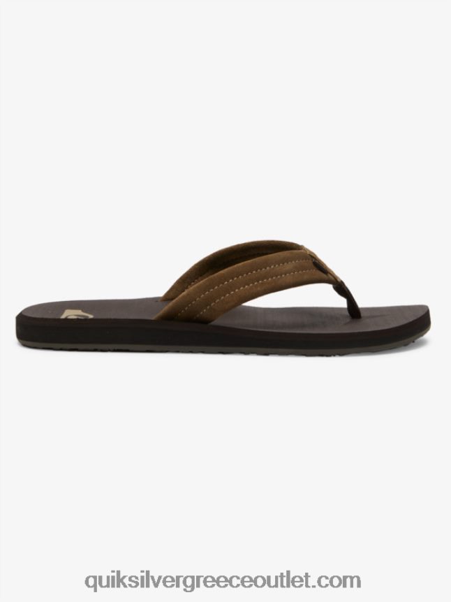 σανδάλια με πυρήνα από σουέντ carver Quiksilver άνδρες 66LP84877 καφέ 1