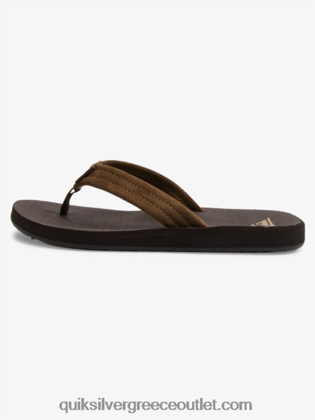σανδάλια με πυρήνα από σουέντ carver Quiksilver άνδρες 66LP84877 καφέ 1