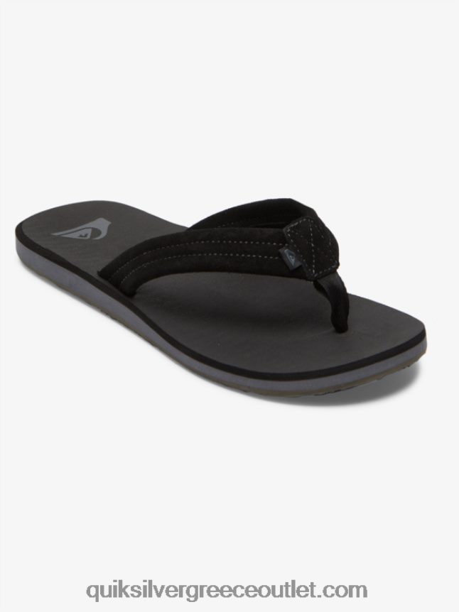 σανδάλια με πυρήνα από σουέντ carver Quiksilver άνδρες 66LP84879 μαύρος