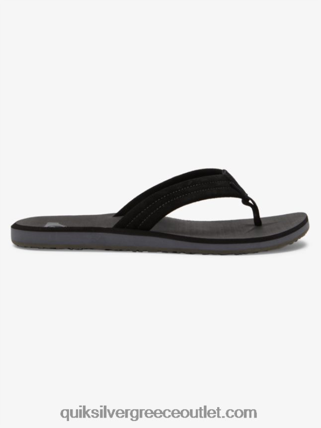 σανδάλια με πυρήνα από σουέντ carver Quiksilver άνδρες 66LP84879 μαύρος