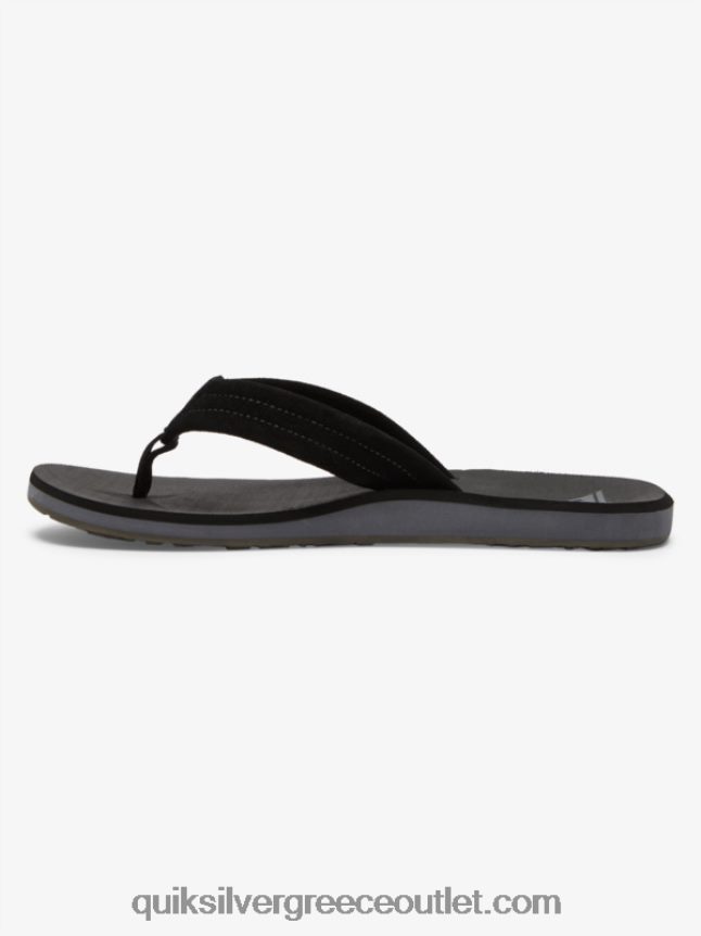 σανδάλια με πυρήνα από σουέντ carver Quiksilver άνδρες 66LP84879 μαύρος