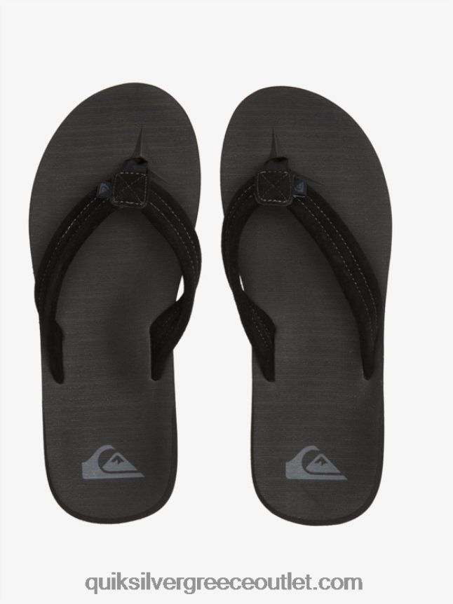 σανδάλια με πυρήνα από σουέντ carver Quiksilver άνδρες 66LP84879 μαύρος