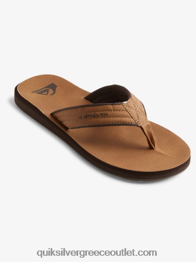σανδάλια carver nubuck Quiksilver άνδρες 66LP84912 μαύρισμα - σχέδιο_1
