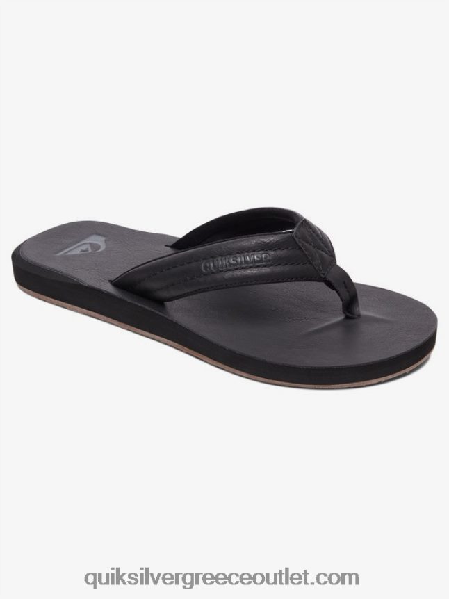 σανδάλια carver nubuck Quiksilver άνδρες 66LP84913 συμπαγές μαύρο