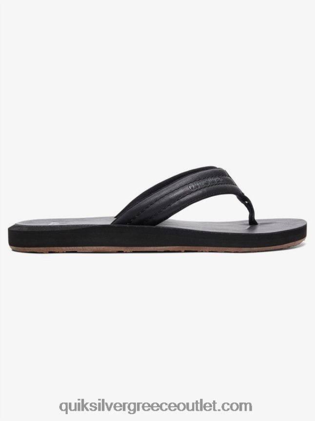 σανδάλια carver nubuck Quiksilver άνδρες 66LP84913 συμπαγές μαύρο