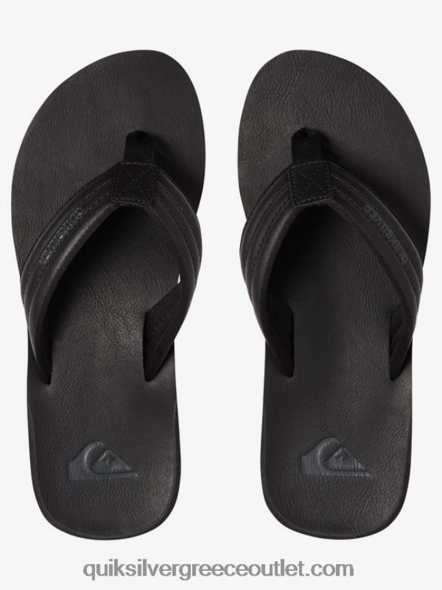σανδάλια carver nubuck Quiksilver άνδρες 66LP84913 συμπαγές μαύρο