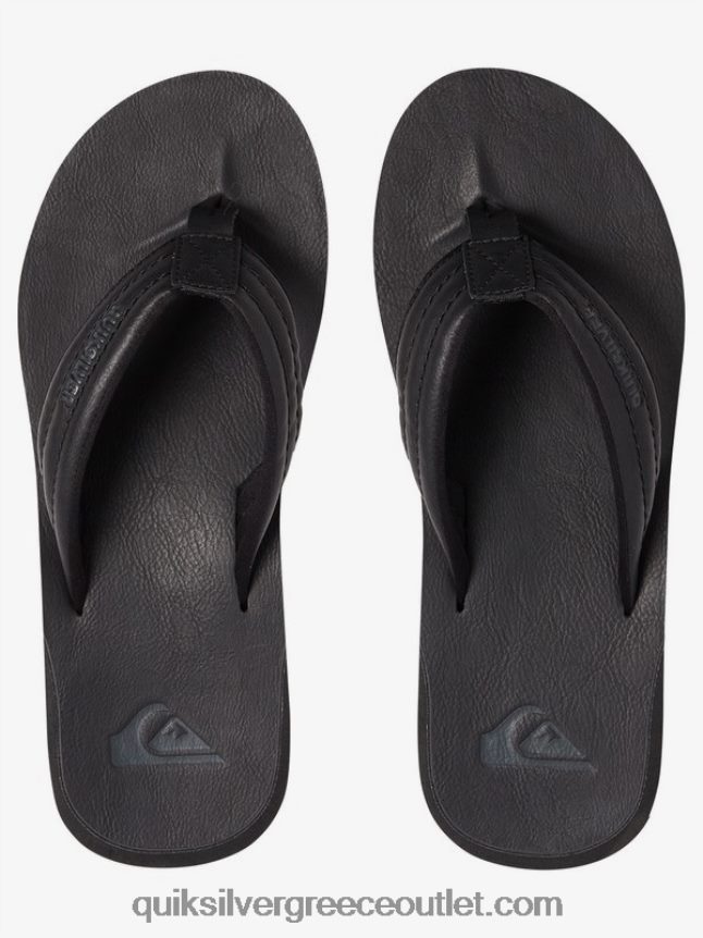 σανδάλια carver nubuck Quiksilver άνδρες 66LP84913 συμπαγές μαύρο