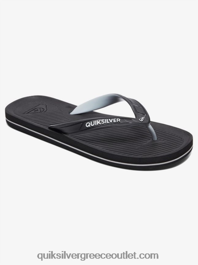 σαγιονάρες haleiwa Quiksilver άνδρες 66LP841648 μαύρο/γκρι
