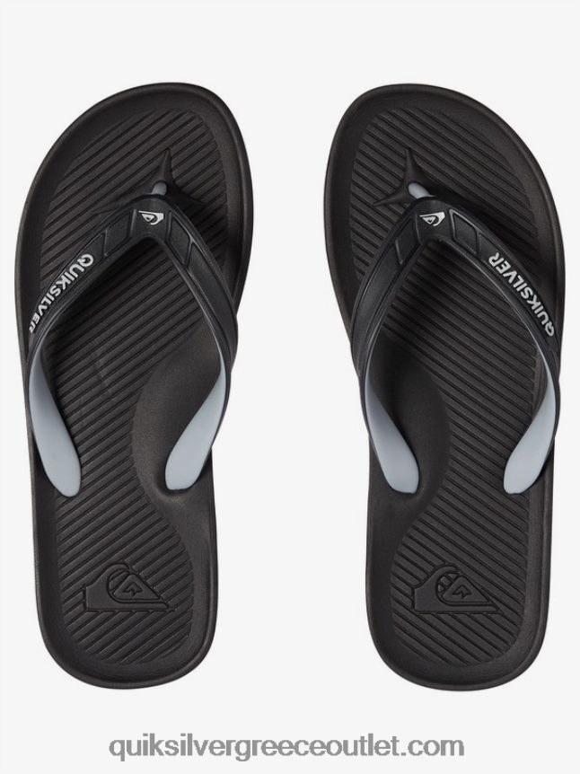 σαγιονάρες haleiwa Quiksilver άνδρες 66LP841648 μαύρο/γκρι