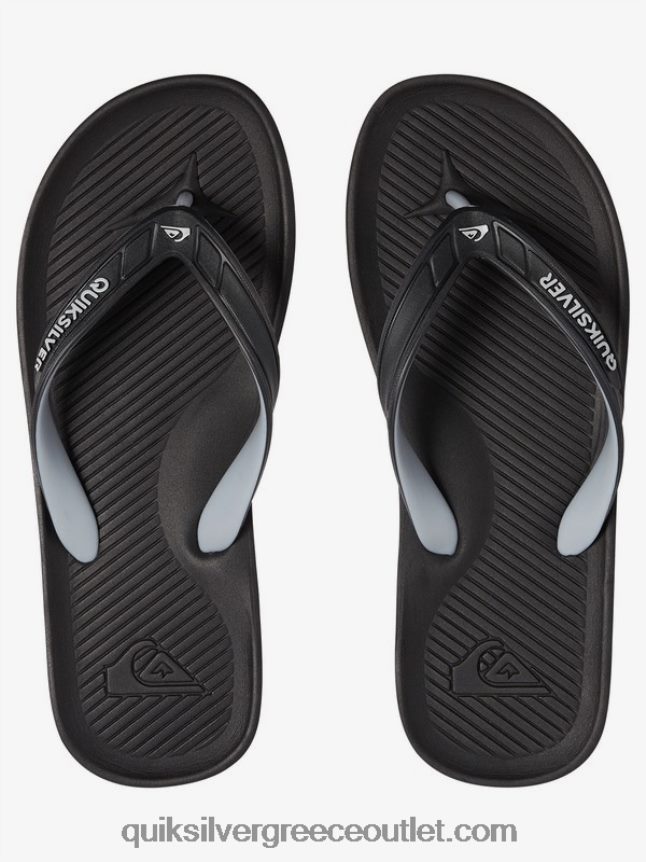 σαγιονάρες haleiwa Quiksilver άνδρες 66LP841648 μαύρο/γκρι