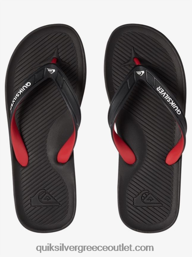 σαγιονάρες haleiwa Quiksilver άνδρες 66LP841649 μαύρο/κόκκινο/πράσινο