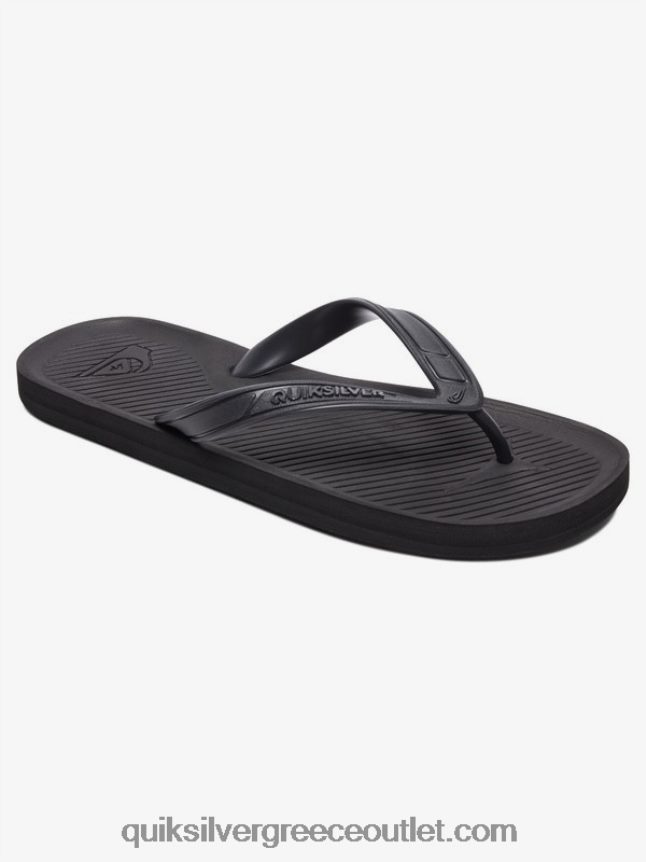 σαγιονάρες haleiwa Quiksilver άνδρες 66LP841650 συμπαγές μαύρο