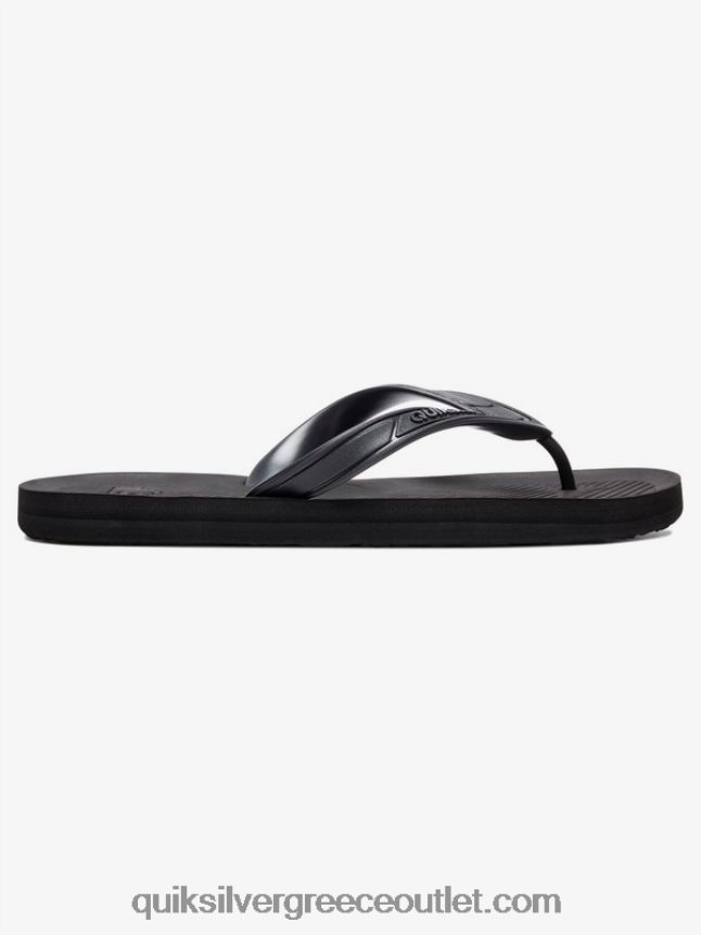 σαγιονάρες haleiwa Quiksilver άνδρες 66LP841650 συμπαγές μαύρο