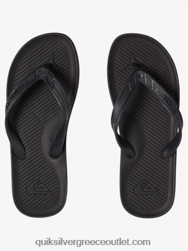 σαγιονάρες haleiwa Quiksilver άνδρες 66LP841650 συμπαγές μαύρο