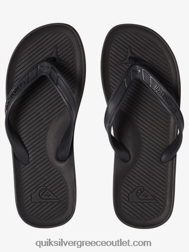 σαγιονάρες haleiwa Quiksilver άνδρες 66LP841650 συμπαγές μαύρο