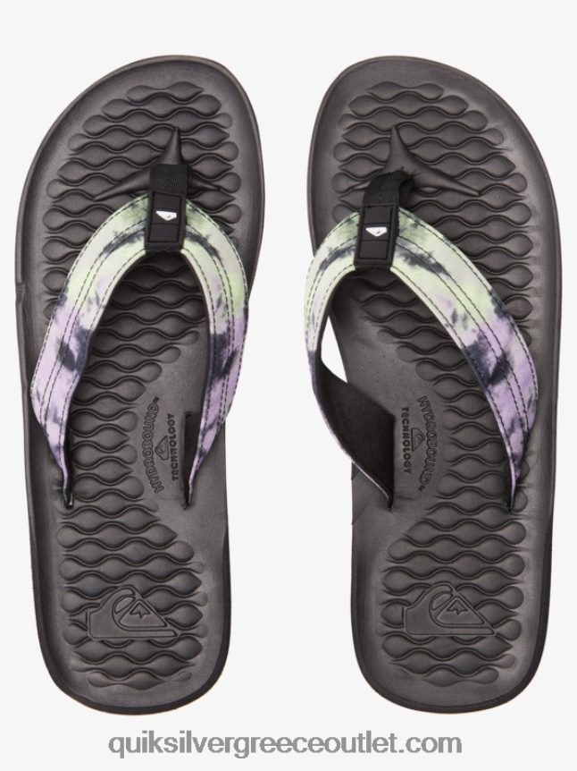 σαγιονάρες lanai Quiksilver άνδρες 66LP841794 μαύρος