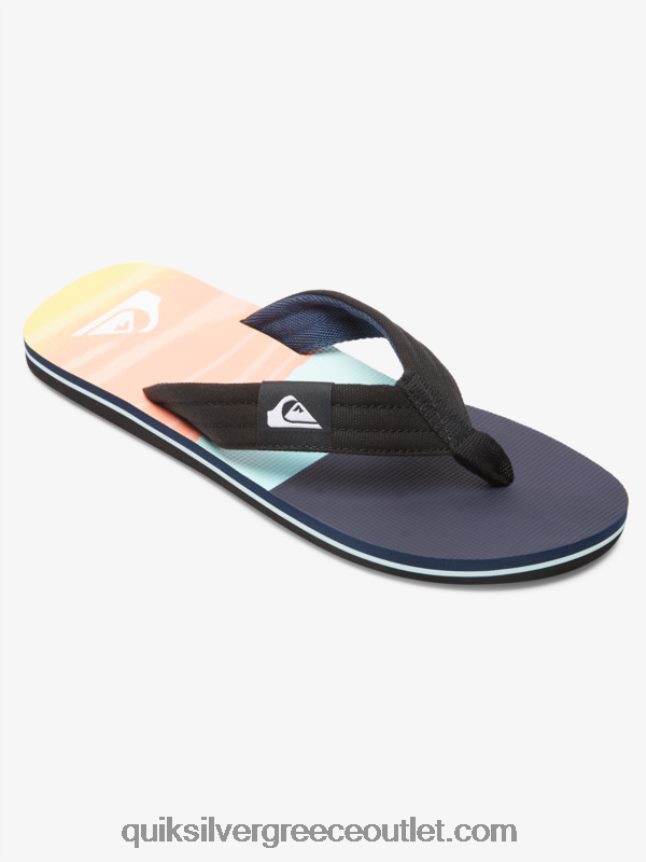 σανδάλια layback molokai Quiksilver άνδρες 66LP841832 Μαύρο μπλε