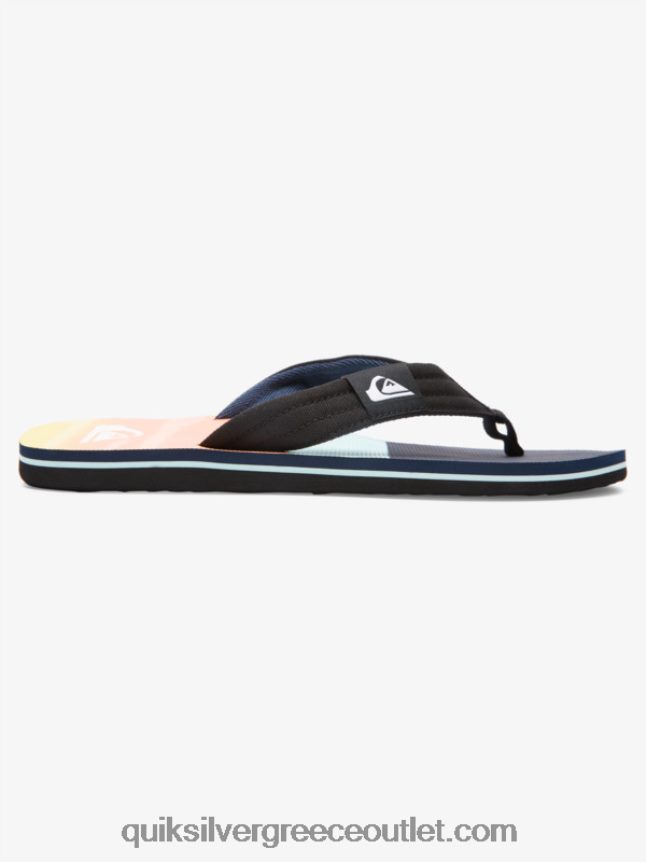 σανδάλια layback molokai Quiksilver άνδρες 66LP841832 Μαύρο μπλε