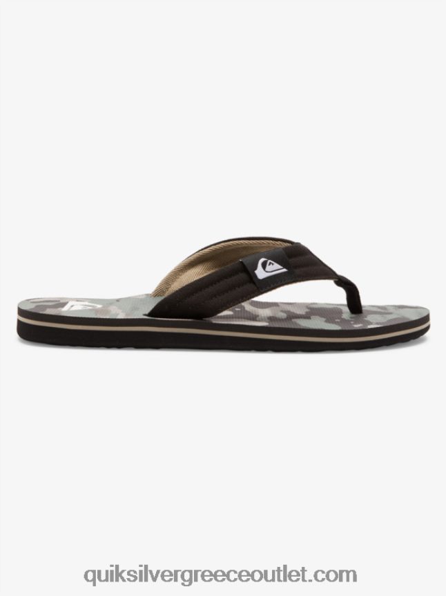 σανδάλια layback molokai Quiksilver άνδρες 66LP84491 μαύρο/πράσινο