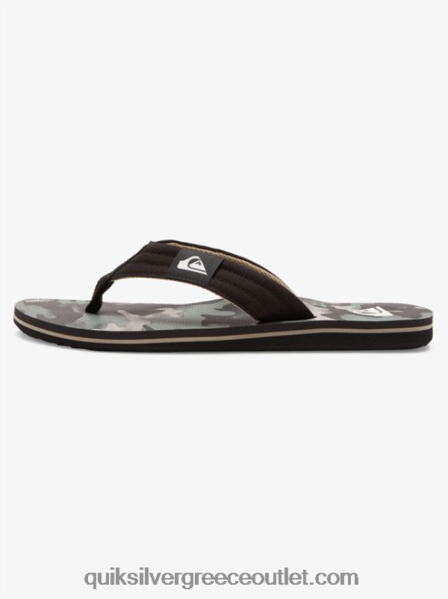 σανδάλια layback molokai Quiksilver άνδρες 66LP84491 μαύρο/πράσινο