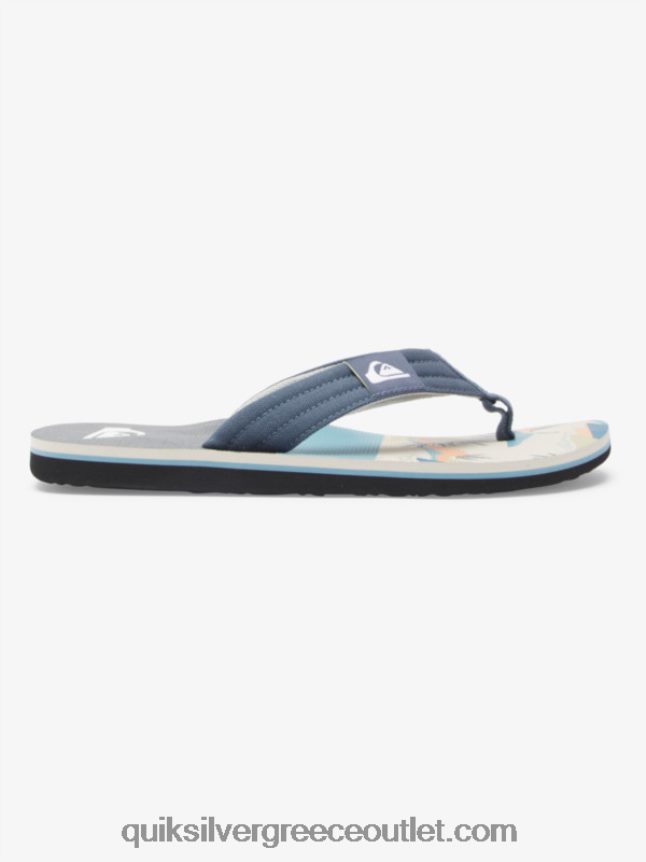 σανδάλια layback molokai Quiksilver άνδρες 66LP84494 γκρι/λευκό
