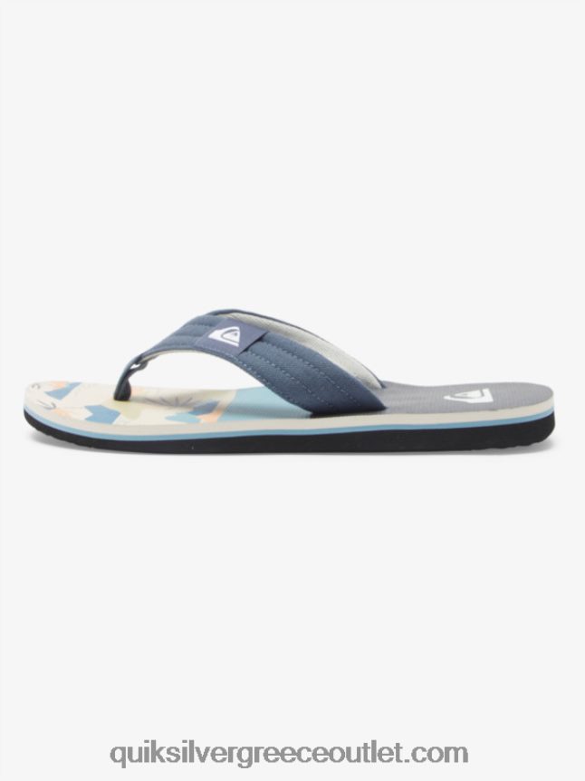 σανδάλια layback molokai Quiksilver άνδρες 66LP84494 γκρι/λευκό