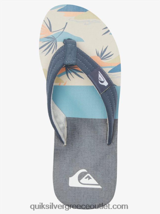σανδάλια layback molokai Quiksilver άνδρες 66LP84494 γκρι/λευκό