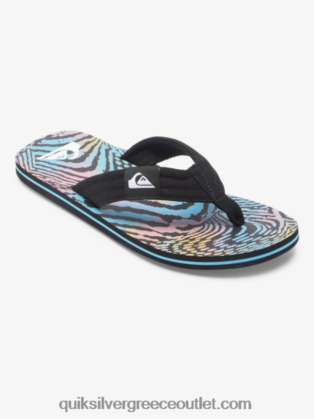 σανδάλια layback molokai Quiksilver άνδρες 66LP84495 μαύρο/ροζ/μπλε