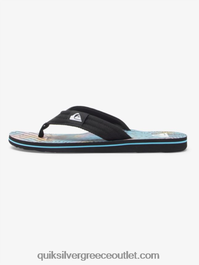 σανδάλια layback molokai Quiksilver άνδρες 66LP84495 μαύρο/ροζ/μπλε