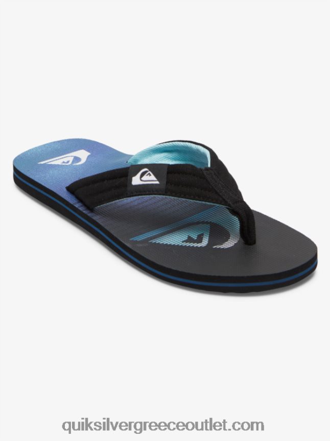 σανδάλια layback molokai Quiksilver άνδρες 66LP84496 μαύρο/πράσινο/μπλε