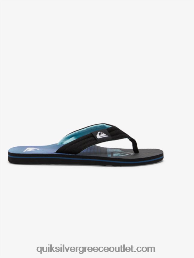 σανδάλια layback molokai Quiksilver άνδρες 66LP84496 μαύρο/πράσινο/μπλε