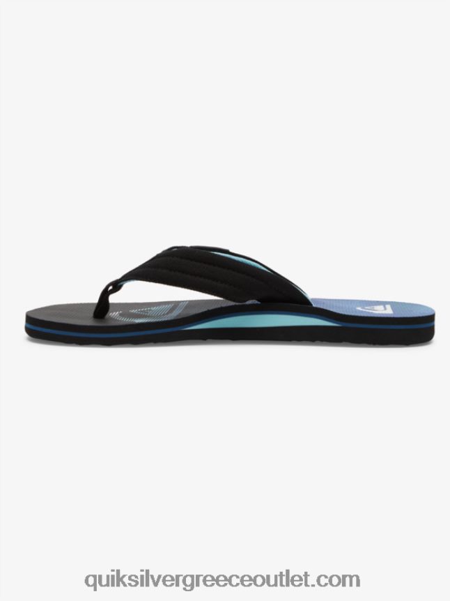σανδάλια layback molokai Quiksilver άνδρες 66LP84496 μαύρο/πράσινο/μπλε