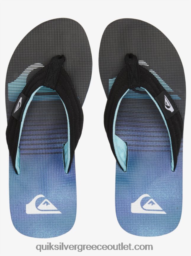 σανδάλια layback molokai Quiksilver άνδρες 66LP84496 μαύρο/πράσινο/μπλε