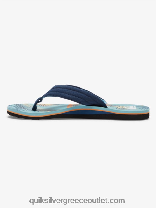 σανδάλια layback molokai Quiksilver άνδρες 66LP84498 μπλε/μαύρο/κίτρινο