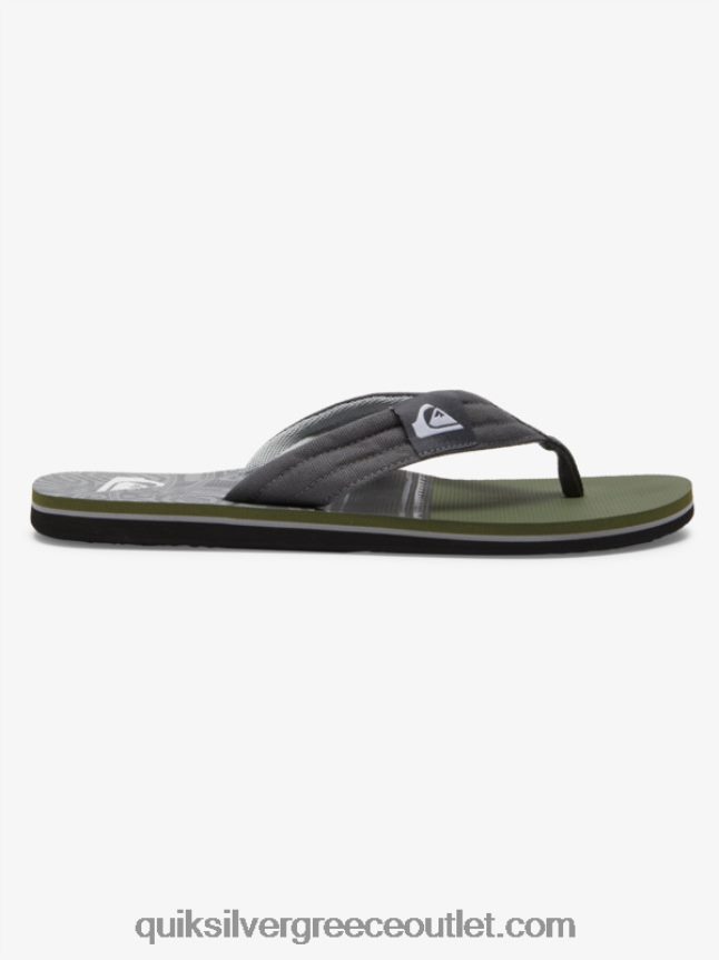 σανδάλια layback molokai Quiksilver άνδρες 66LP84499 μαύρο/πράσινο/γκρι