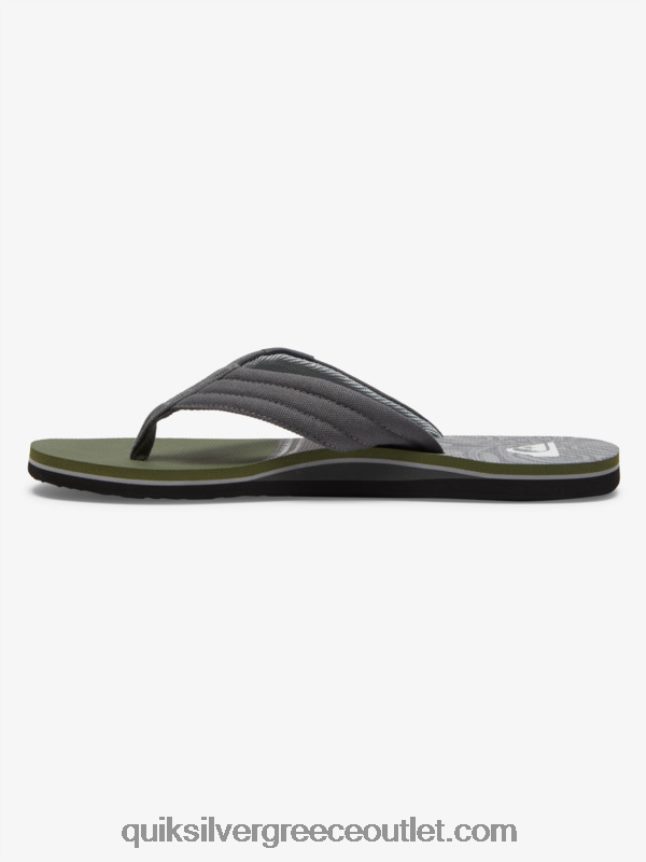 σανδάλια layback molokai Quiksilver άνδρες 66LP84499 μαύρο/πράσινο/γκρι