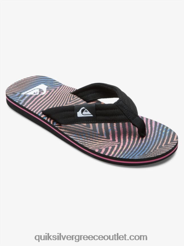 σανδάλια layback molokai Quiksilver άνδρες 66LP84502 μαύρο/πορτοκαλί/γκρι