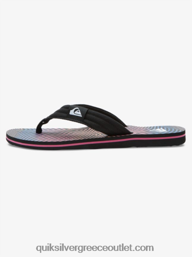 σανδάλια layback molokai Quiksilver άνδρες 66LP84502 μαύρο/πορτοκαλί/γκρι
