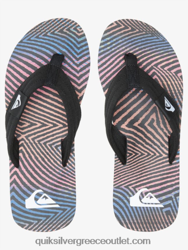 σανδάλια layback molokai Quiksilver άνδρες 66LP84502 μαύρο/πορτοκαλί/γκρι
