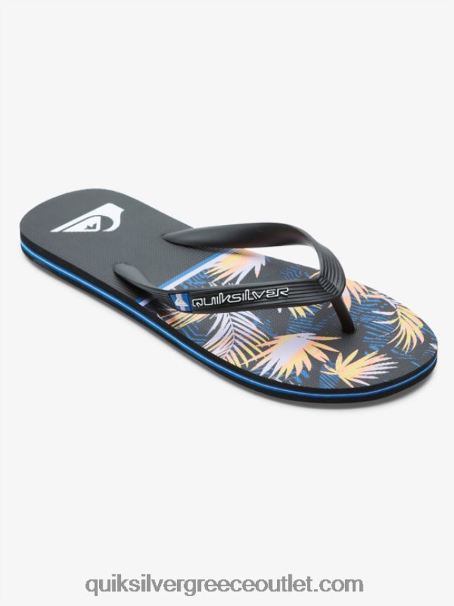σαγιονάρες διαίρεσης molokai Quiksilver άνδρες 66LP841639 μαύρος