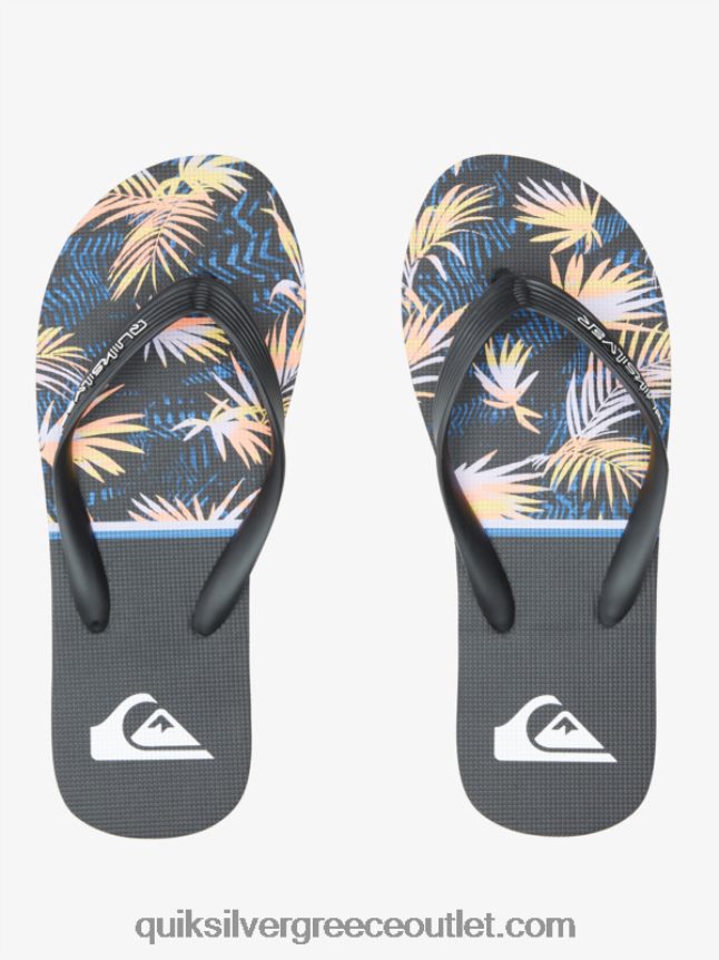 σαγιονάρες διαίρεσης molokai Quiksilver άνδρες 66LP841639 μαύρος