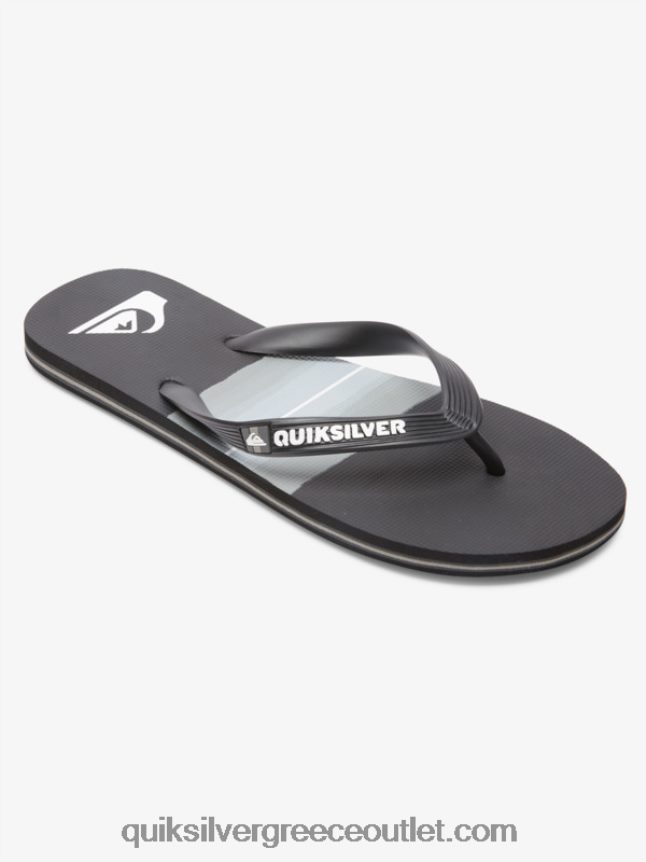 Σαγιονάρες απόχρωση ρητίνης molokai Quiksilver άνδρες 66LP841788 μαύρο/γκρι