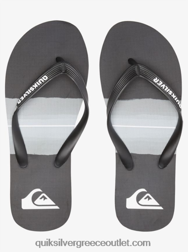 Σαγιονάρες απόχρωση ρητίνης molokai Quiksilver άνδρες 66LP841788 μαύρο/γκρι