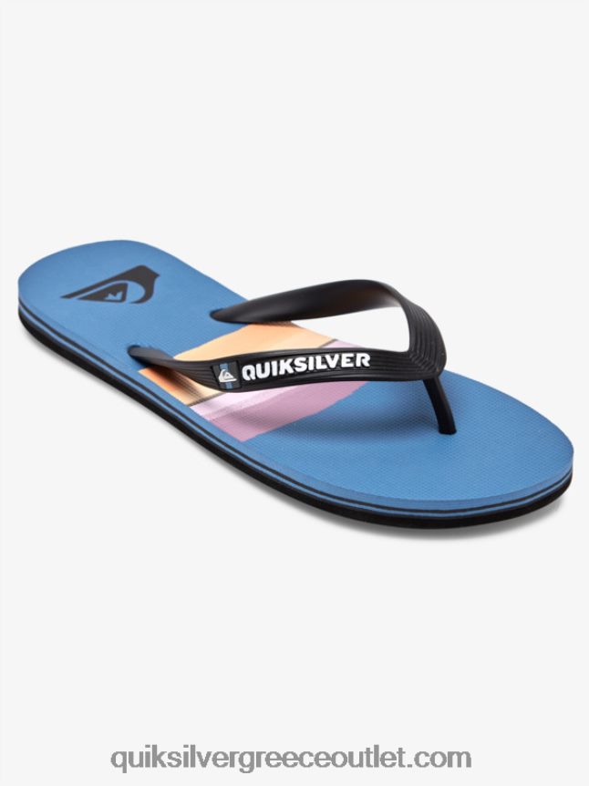 Σαγιονάρες απόχρωση ρητίνης molokai Quiksilver άνδρες 66LP841789 μαύρο/μπλε/γκρι