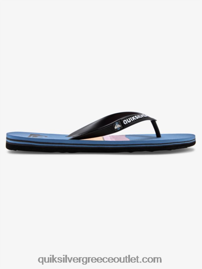 Σαγιονάρες απόχρωση ρητίνης molokai Quiksilver άνδρες 66LP841789 μαύρο/μπλε/γκρι