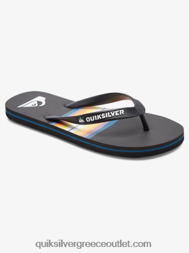 Σαγιονάρες απόχρωση ρητίνης molokai Quiksilver άνδρες 66LP841791 μαύρος