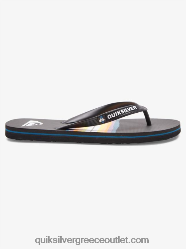 Σαγιονάρες απόχρωση ρητίνης molokai Quiksilver άνδρες 66LP841791 μαύρος