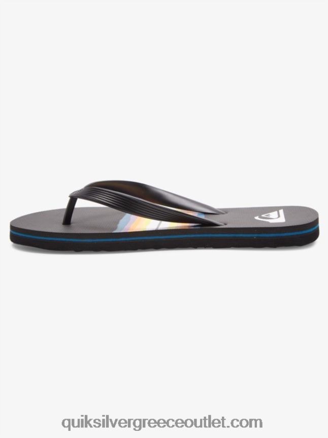 Σαγιονάρες απόχρωση ρητίνης molokai Quiksilver άνδρες 66LP841791 μαύρος